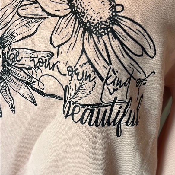 Bella Canvas Pink Floral Sweatshirt - Picture 3 of 5